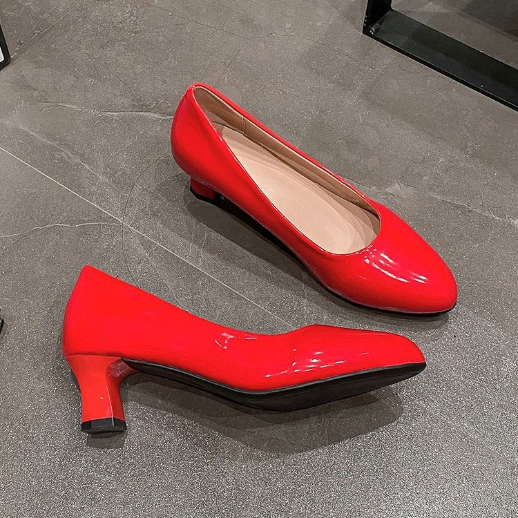 Damen elegante spitze Ballerinas mit bequemen Absatz EB