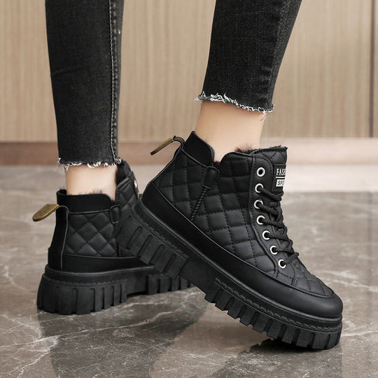 Damen gefütterte High-Top Sneakers mit rutschfester Profilsohle EB