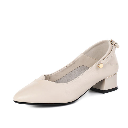 Damen Elegante Pumps mit modischem Riemen und gemütlichem Blockabsatz EB