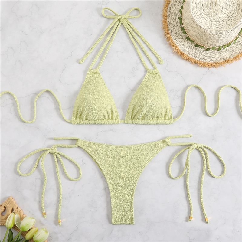 Damen Triangel-Bikini-Set mit verstellbaren Knoten EB