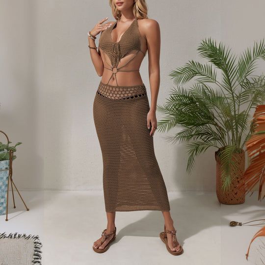 Damen luftiges Häkelkleid EB