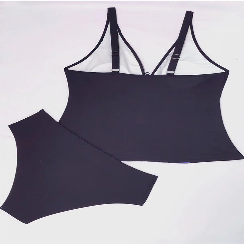 Damen Bikini-Set mit modischem Zip-Oberteil und bequemen High-Waist-Slip EB