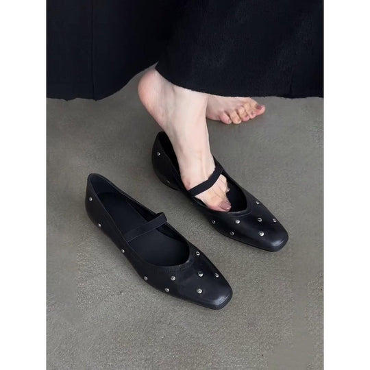 Damen Ballerinas mit Elastik-Riemchen und funkelnden Akzenten EB