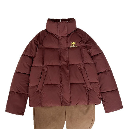 Damen nan kompakte Kurz-Steppjacke mit hochschließendem Stehkragen und schrägeingriff Taschen EB