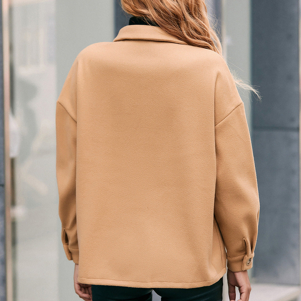 Damen Oversized-Fleecejacke mit praktischen Taschen und modischem Schnitt EB