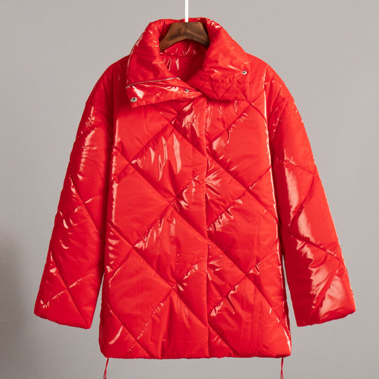 Damen gepolsterte Steppjacke mit hohem Kragen und praktischen Taschen EB