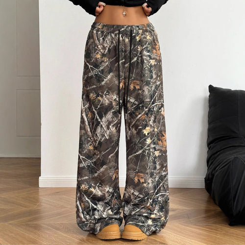 Damen Bequeme Freizeithose mit floralem Design und elastischem Bund EB
