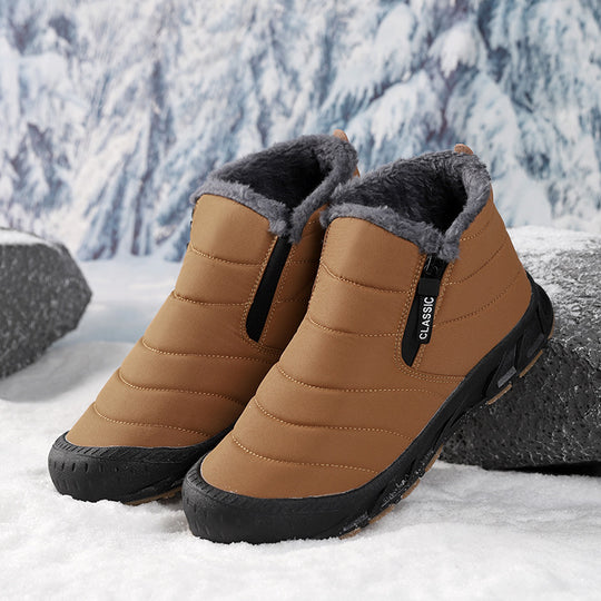 Damen gefütterte Winterboots mit rutschfester Sohle und praktischem Klettverschluss EB