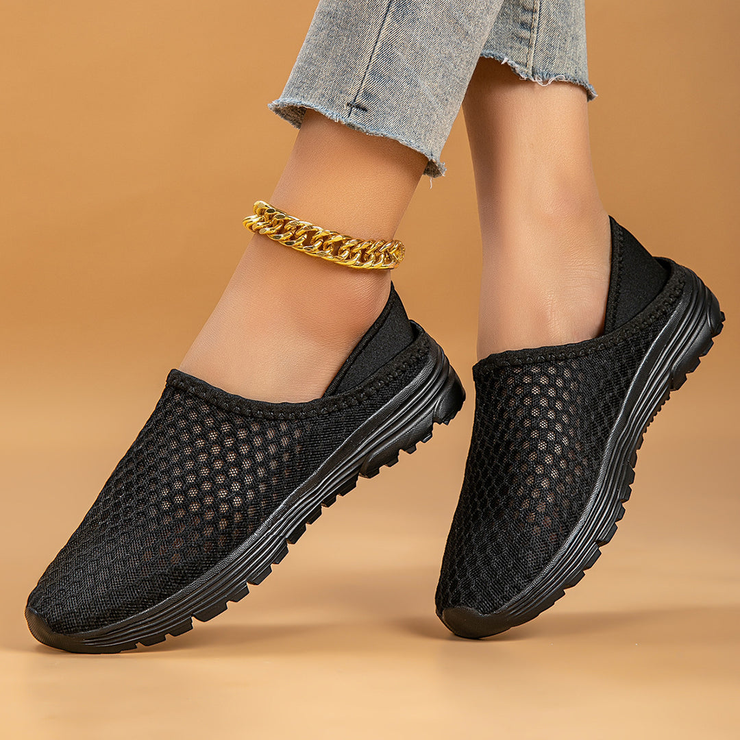 Damen Atmungsaktive Slip-On Freizeitschuhe EB