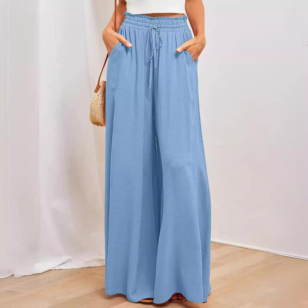 Damen Maxi-Rock mit elastischem Bund und Taschen EB