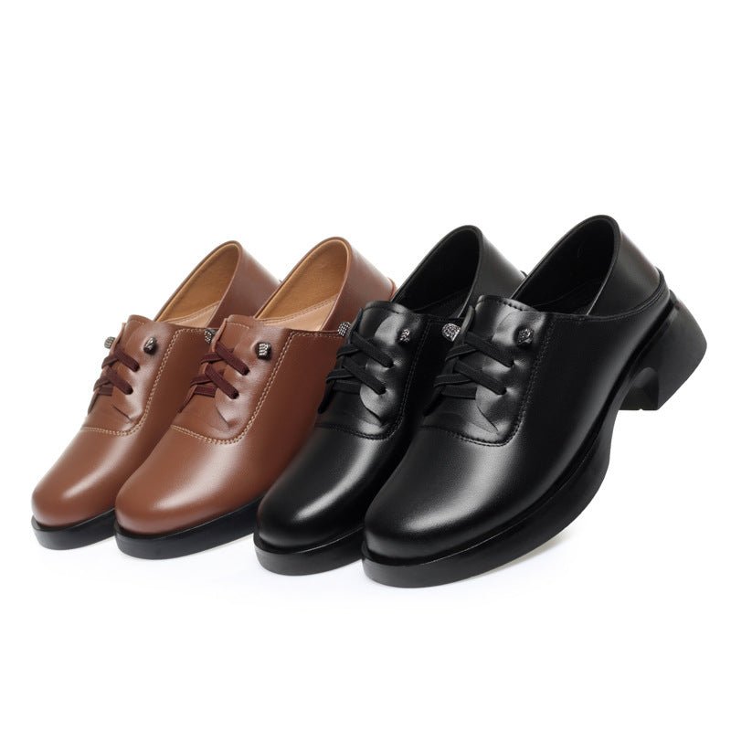 Damen Modische Schnürschuhe mit elegantem Absatz und atmungsaktivem Obermaterial EB