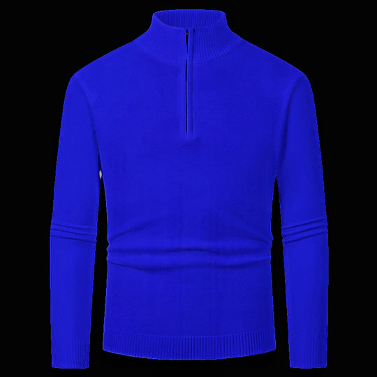 Herren Pullover mit hohem Kragen und Reißverschluss EB