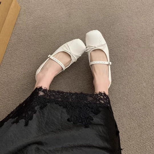 Damen Ballerinas mit zierlicher Schleife und komfortablem Fußbett EB