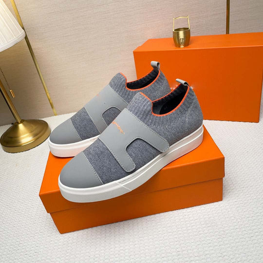Damen Sportliche Slip-On Sneakers mit elastischem Verschluss und atmungsaktiver Oberfläche EB