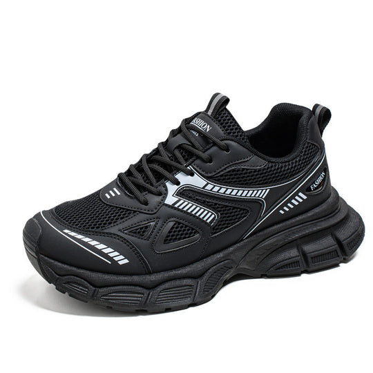 Herren modische Chunky-Trainingssneaker mit atmungsaktivem Mesh-Obermaterial und verstärkter dämpfender Plattformsohle EB