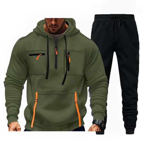 Herren multifunktionaler Kapuzenpullover und Jogginghose Kombination EB