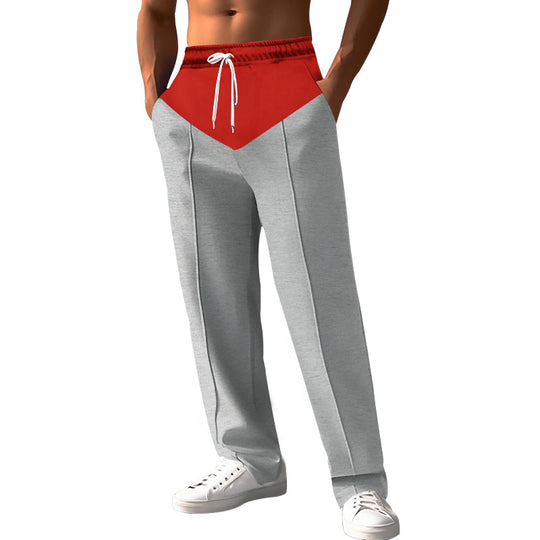 Herren Sportliche Freizeithose mit elastischem Bund und seitlichen Kontrasteinsätzen EB