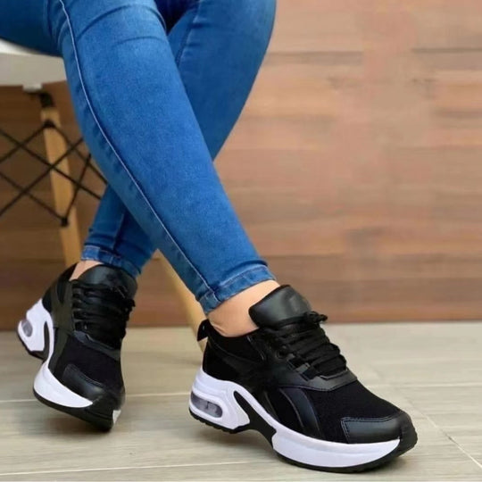 Damen Sportliche Sneakers mit dämpfender Sohle und atmungsaktivem Obermaterial EB