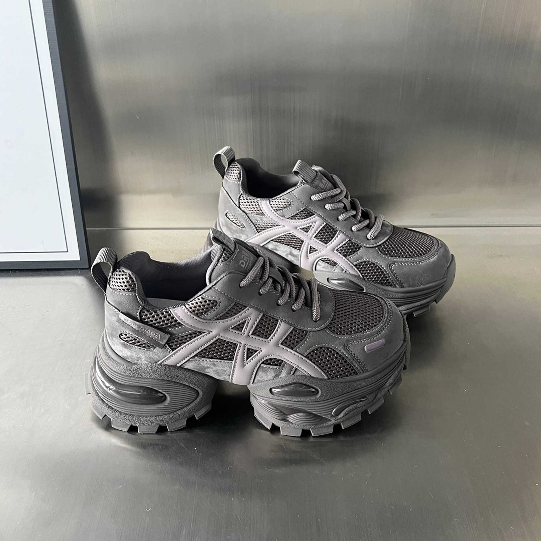 Damen Sportliche Chunky Sneakers mit atmungsaktivem Mesh und robustem Profil EB
