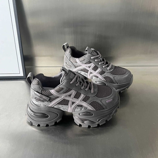 Damen Sportliche Chunky Sneakers mit atmungsaktivem Mesh und robustem Profil EB
