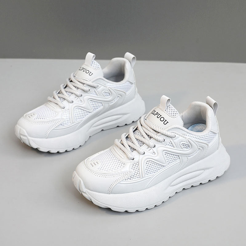 Damen Sportliche Sneakers mit atmungsaktiver Mesh-Struktur und gepolsterter Sohle EB