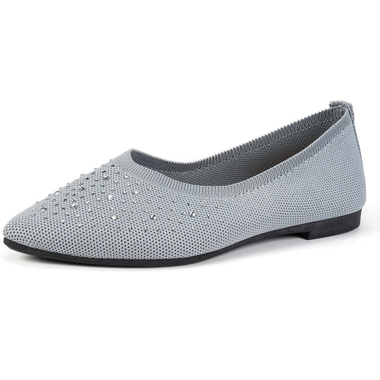 Damen Ballerinas mit dezenten Strassakzenten EB