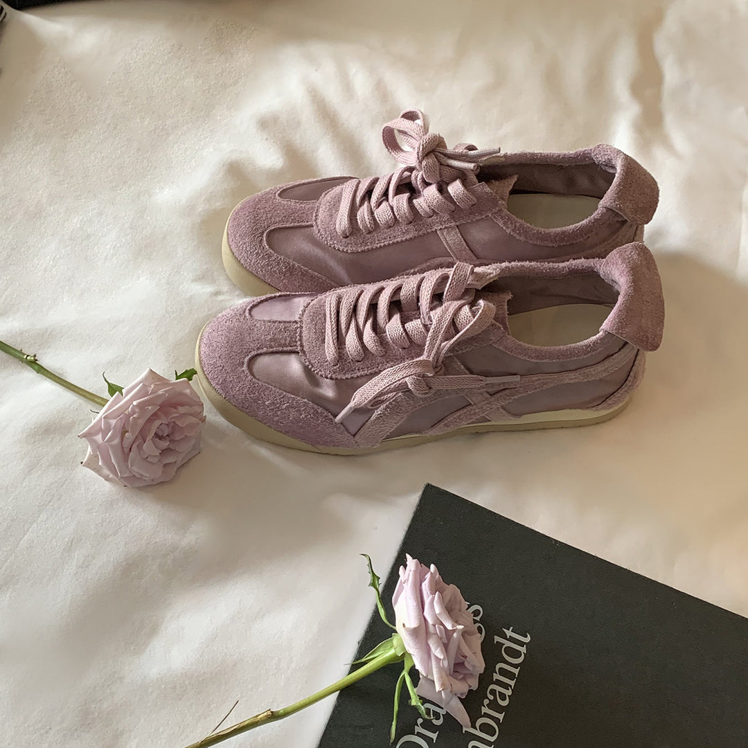 Damen modische Sneakers mit hochwertigem Wildleder und atmungsaktiver Konstruktion EB