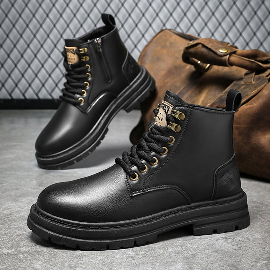 Damen Modische Höhenstiefel aus strapazierfähigem Kunstleder EB