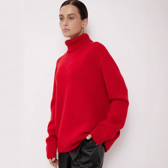 Damen Oversized Rollkragenpullover EB