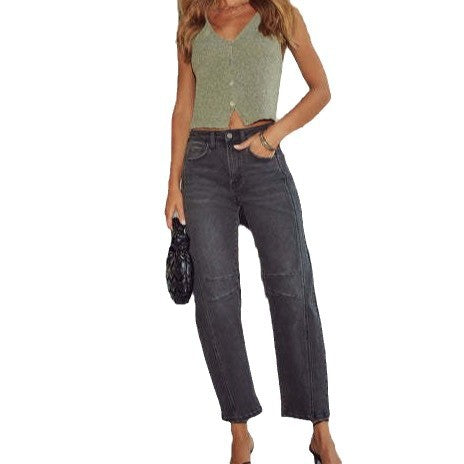 Damen Hochbundige Jeans EB