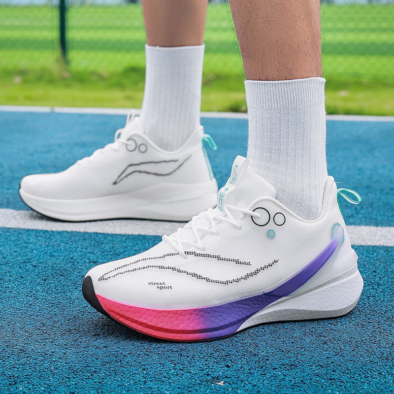 Unisex leichte Straßensneaker mit atmungsaktivem Strickobermaterial, reaktiver Hohlkern-Zwischensohle und griffiger Profilaußensohle EB