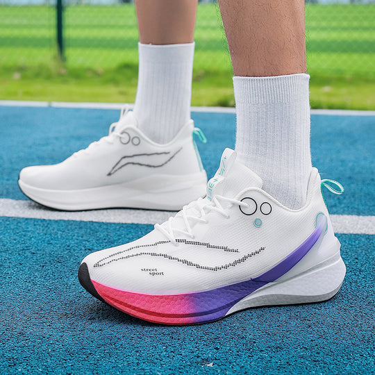 Unisex leichte Straßensneaker mit atmungsaktivem Strickobermaterial, reaktiver Hohlkern-Zwischensohle und griffiger Profilaußensohle EB