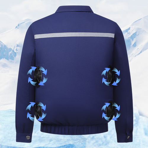 Unisex nan kühlende Arbeitsjacke mit integrierten Lüftern und atmungsaktivem Funktionsfutter EB