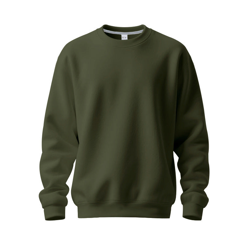 Herren nan Oversize-Rundhals-Sweatshirt aus weichem Baumwollfleece mit gerippten Bündchen EB