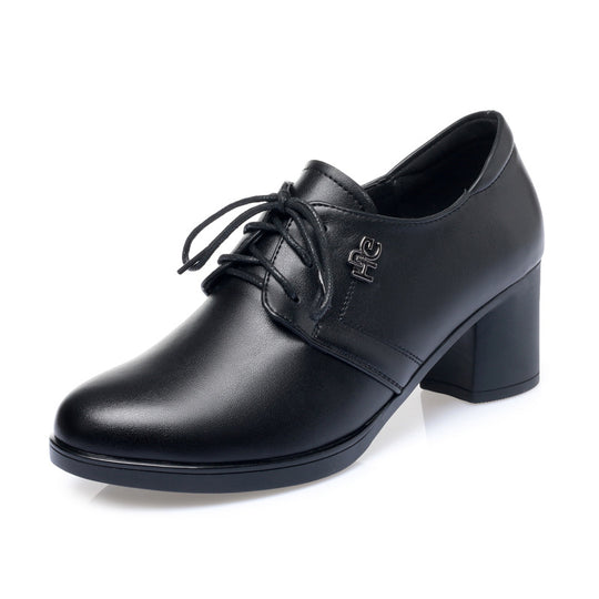 Damen Elegante Schnürschuhe mit bequemem Blockabsatz und modischem Design EB