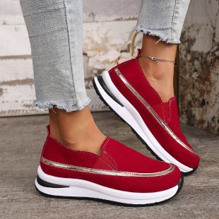 Damen Slip-On Sneakers mit modernem Design und stoßdämpfender Sohle EB