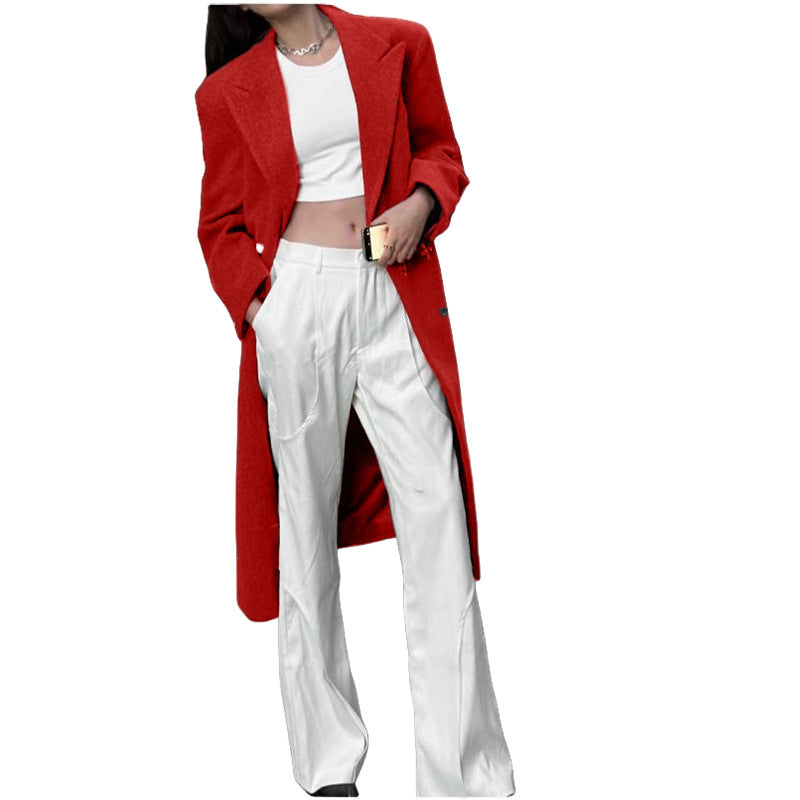 Damen maßgeschneiderter Langblazer mit eleganter Silhouette EB
