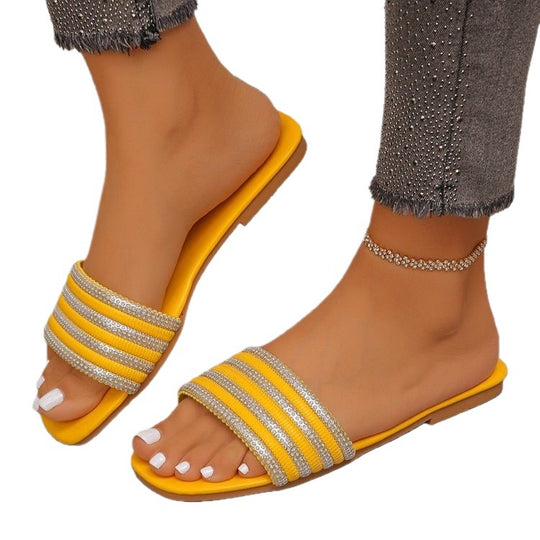 Damen Glamouröse Riemensandaletten mit funkelndem Design EB