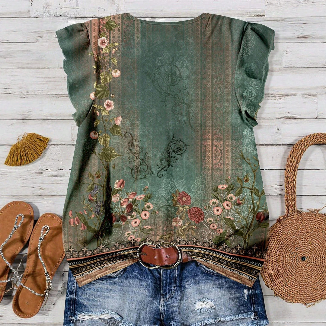 Damen Bluse mit floralem Muster EB