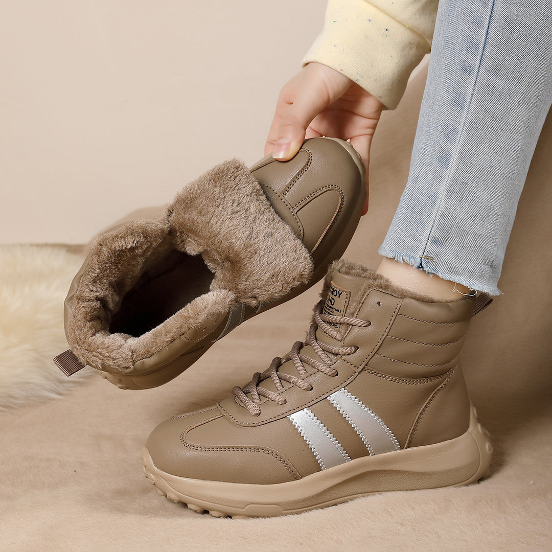 Damen Hohe und isolierte Winterstiefel mit rutschfester Sohle EB