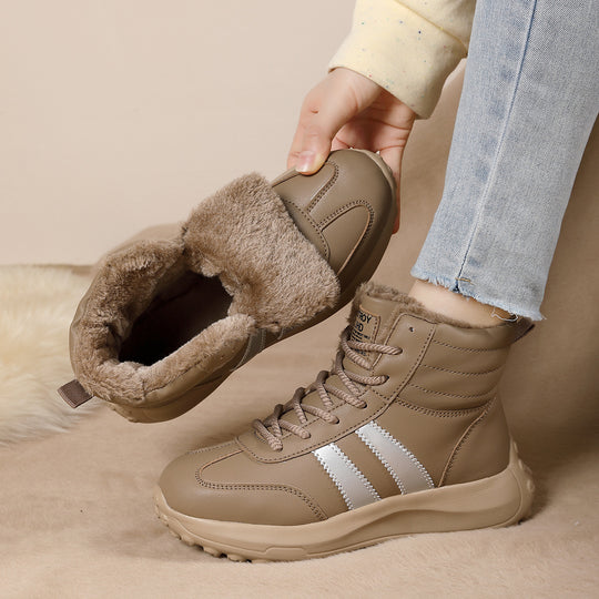 Damen Hohe und isolierte Winterstiefel mit rutschfester Sohle EB