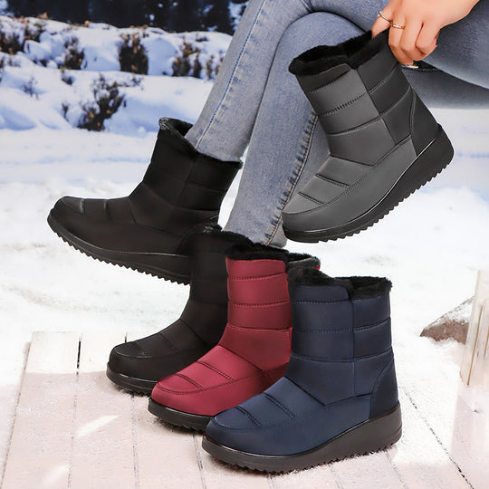 Damen Isolierte Winterstiefel mit warmer Fütterung und rutschfester Sohle EB