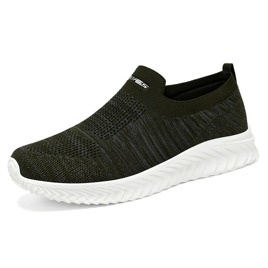 Damen Komfortable Sneaker mit elastischem Strickoberteil und rutschfester Sohle EB