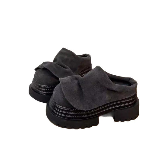Damen Komfortable Clogs mit modischem Faltendesign EB
