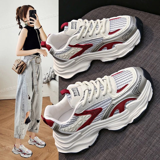 Damen Sportliche Lauf-Sneaker mit atmungsaktiven Mesh-Elementen und komfortabler Dämpfung EB