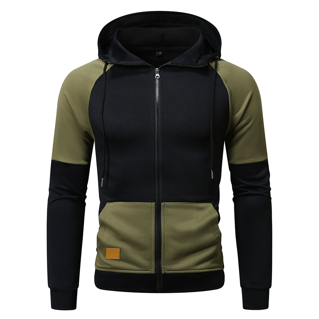 Herren sportlicher Kapuzenpullover mit einzigartigem Farbblock-Design EB