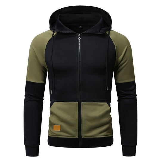 Herren sportlicher Kapuzenpullover mit einzigartigem Farbblock-Design EB