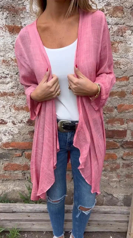 Damen lässige Langarmjacke aus luftiger Sommerqualität EB