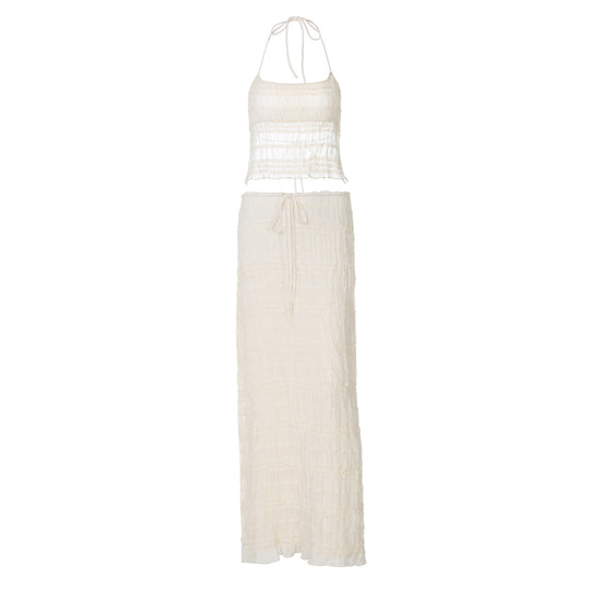 Damen Maxikleid mit schulterfreiem Design und Raffungen EB
