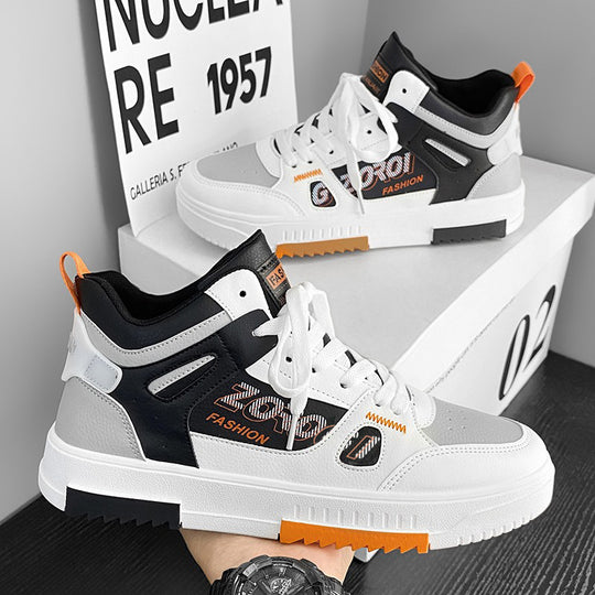 Damen Sportliche High-Top Sneakers mit modischem Schriftzug und rutschfester Sohle EB